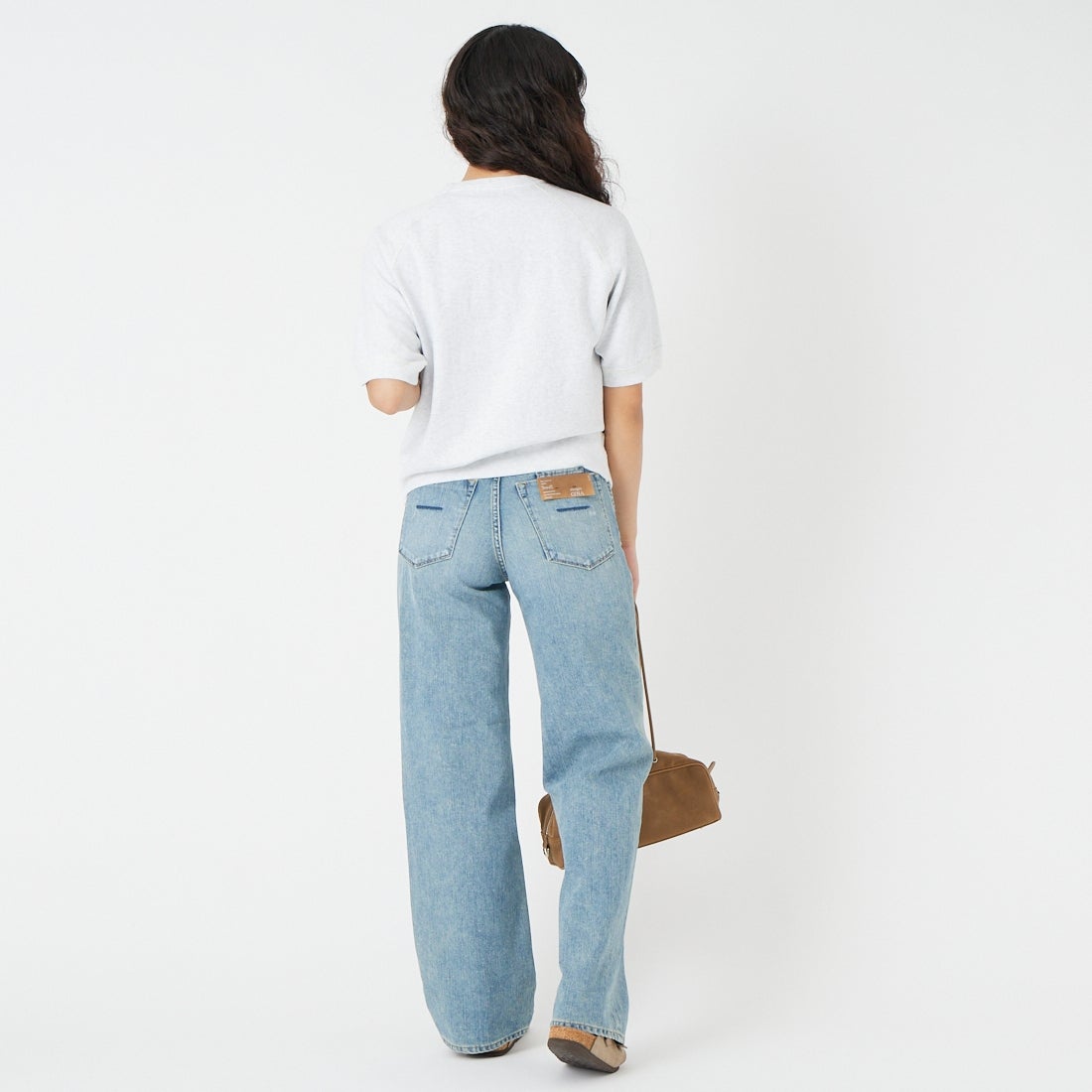 L.L.BEAN [エルエルビーン] ポーテージ ショートスリーブ スウェットシャツ [6275-4134] 19 BIRCH &&モデル身長：162cm 着用サイズ：M&&