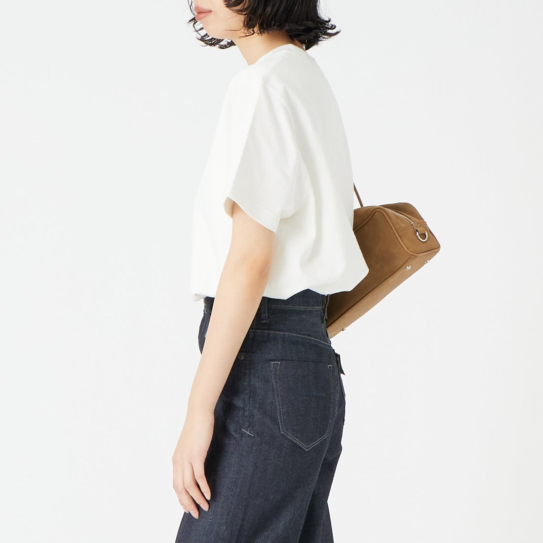 L.L.BEAN [エルエルビーン] ユニオン ショートスリーブ Tシャツ [6275-4135] 09 WHITE &&モデル身長：162cm 着用サイズ：M&&