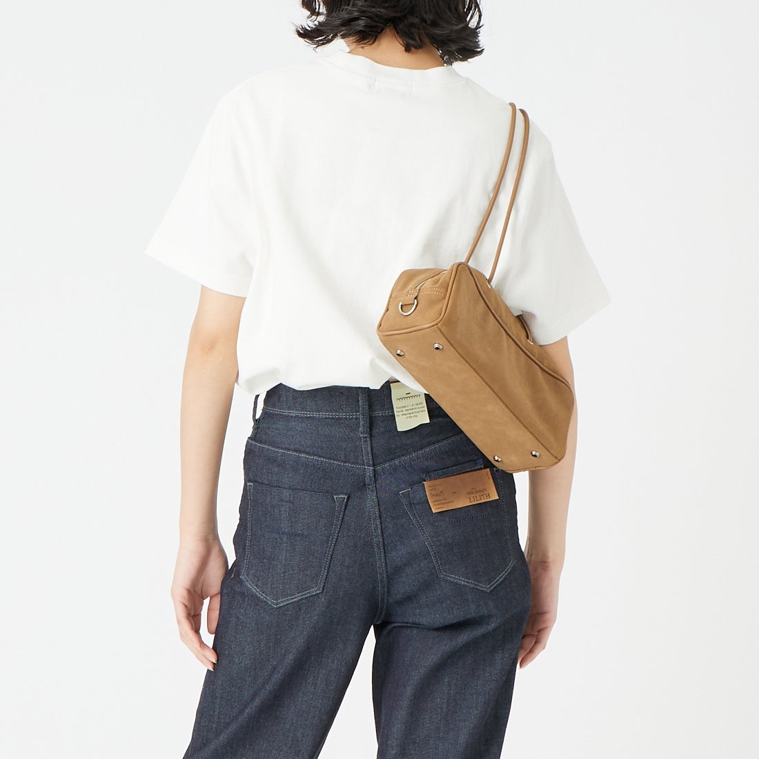 L.L.BEAN [エルエルビーン] ユニオン ショートスリーブ Tシャツ [6275-4135] 09 WHITE &&モデル身長：162cm 着用サイズ：M&&