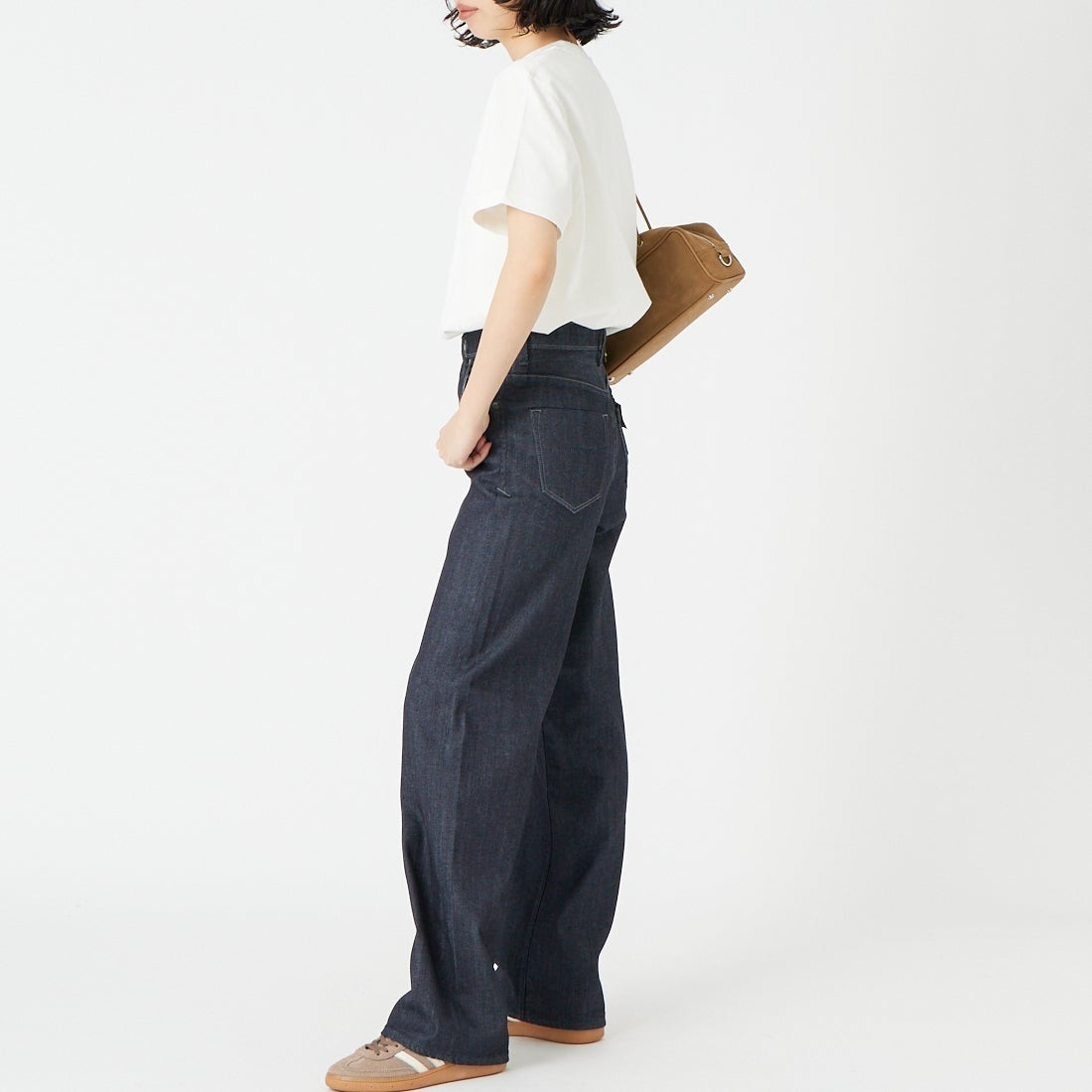 L.L.BEAN [エルエルビーン] ユニオン ショートスリーブ Tシャツ [6275-4135] 09 WHITE &&モデル身長：162cm 着用サイズ：M&&