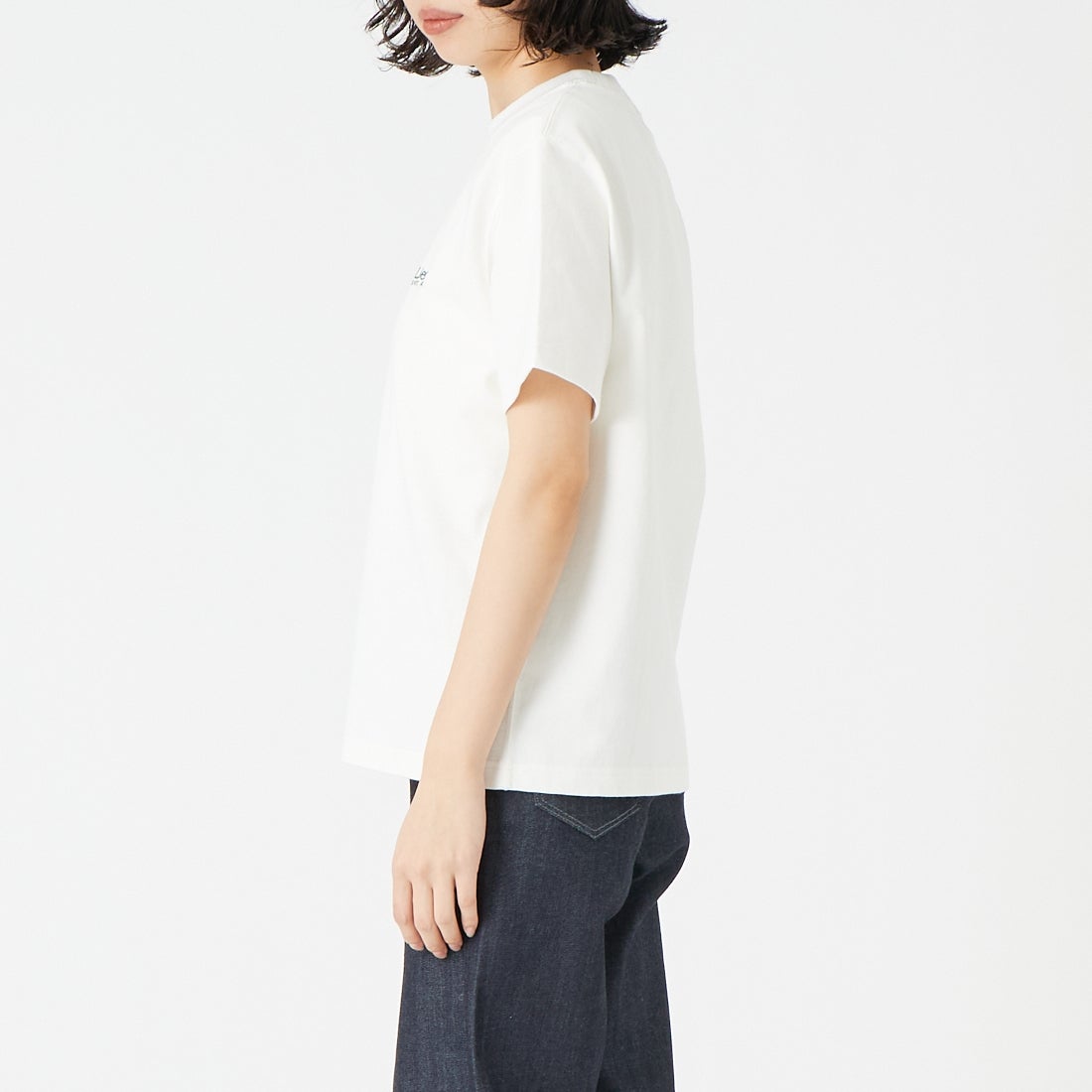 L.L.BEAN [エルエルビーン] ユニオン ショートスリーブ Tシャツ [6275-4135] 09 WHITE &&モデル身長：162cm 着用サイズ：M&&