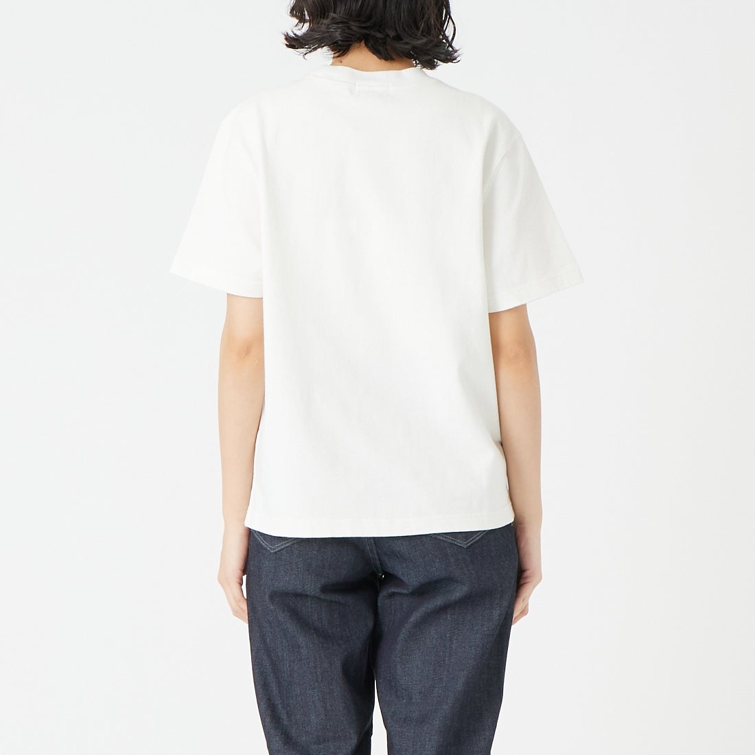 L.L.BEAN [エルエルビーン] ユニオン ショートスリーブ Tシャツ [6275-4135] 09 WHITE &&モデル身長：162cm 着用サイズ：M&&