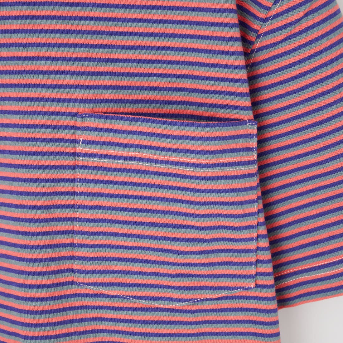 L.L.BEAN [エルエルビーン] ユニオン ショートスリーブ ストライプ Tシャツ [6275-4136] 95 CORAL/D