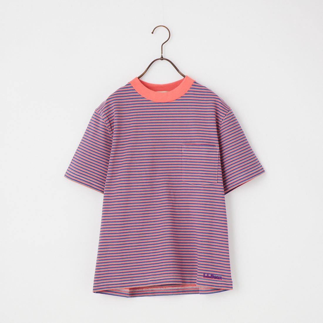 L.L.BEAN [エルエルビーン] ユニオン ショートスリーブ ストライプ Tシャツ [6275-4136] 95 CORAL/D
