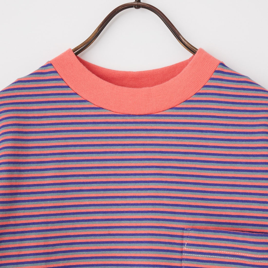 L.L.BEAN [エルエルビーン] ユニオン ショートスリーブ ストライプ Tシャツ [6275-4136] 95 CORAL/D