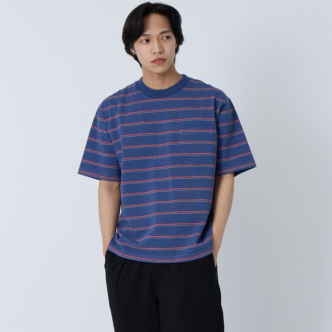 96 NVY/RED&&モデル身長：179cm 着用サイズ：M&&