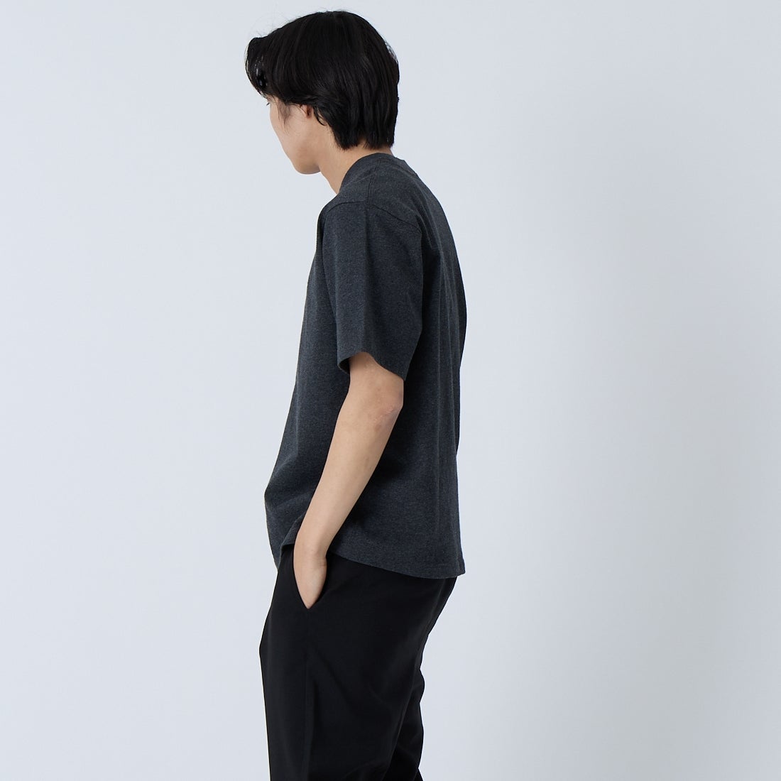 L.L.BEAN [エルエルビーン] ユニオン ショートスリーブ Tシャツ [6275-4035] 48 TOP CHRK &&モデル身長：179cm 着用サイズ：S&&