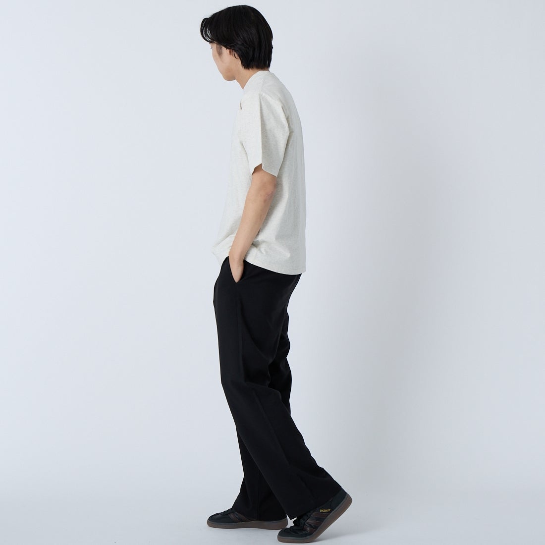 L.L.BEAN [エルエルビーン] モリル ショートスリーブ チェスト グラフィック Tシャツ [6275-4041] 19 B.BEAR &&モデル身長：179cm 着用サイズ：M&&