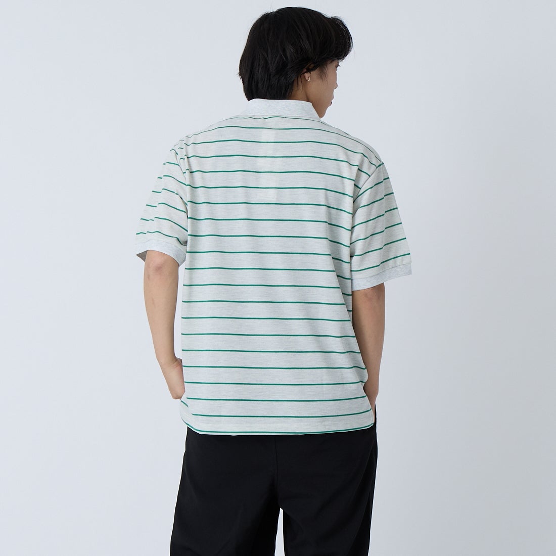L.L.BEAN [エルエルビーン] トロイ ショートスリーブ ポロシャツ [6275-4038] 90 BIRCH/G &&モデル身長：179cm 着用サイズ：M&&