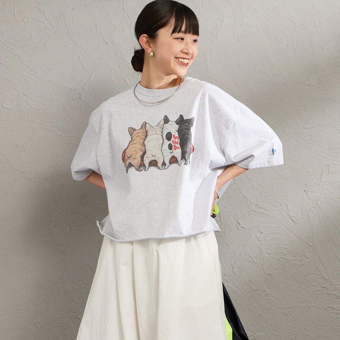 MIX GRAY&&モデル身長：150cm 着用サイズ：F&&