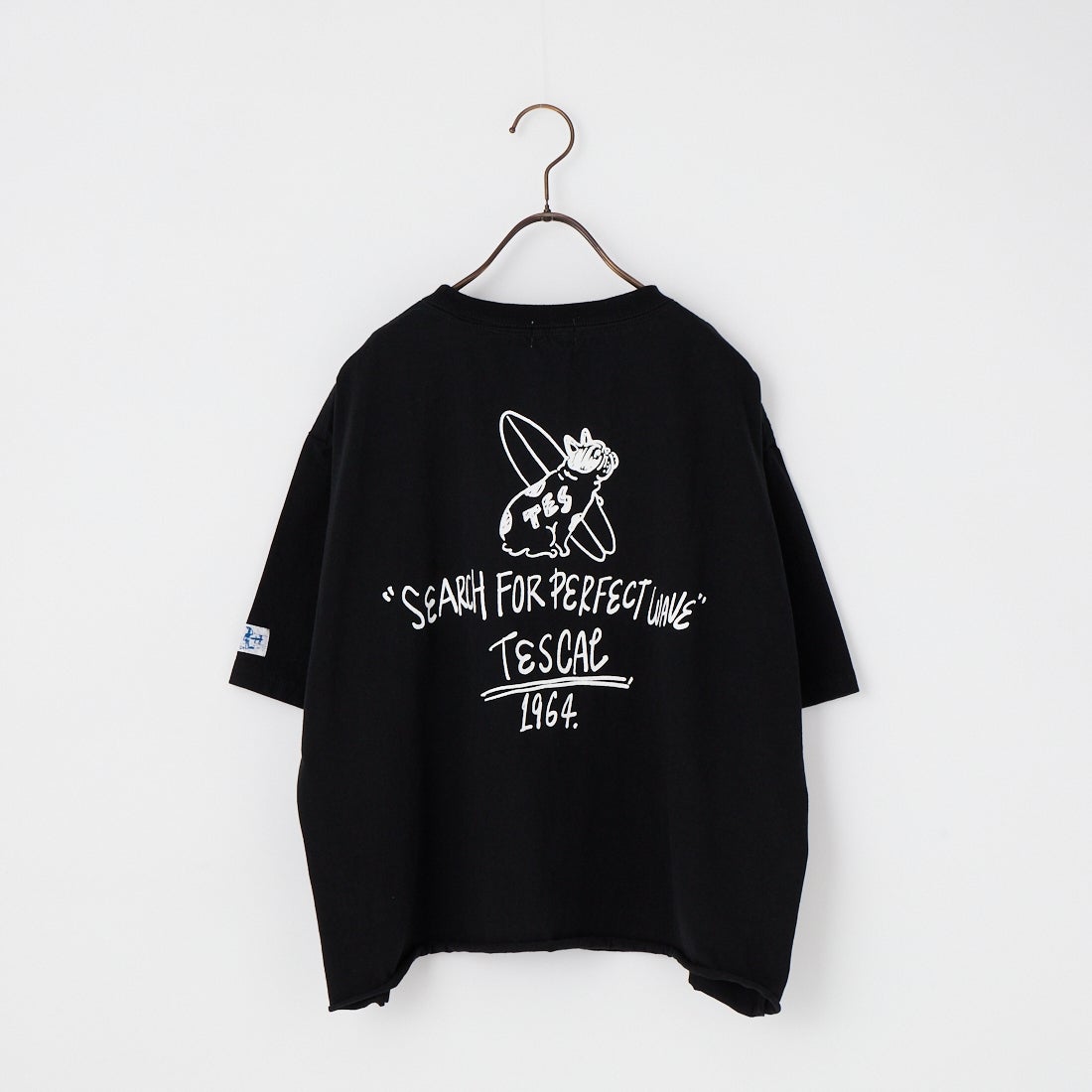 The Endless Summer [エンドレスサマー] 別注 手書き風ロゴ BUHIバックプリント カットオフTシャツ [FH-26574509-JF] BLACK