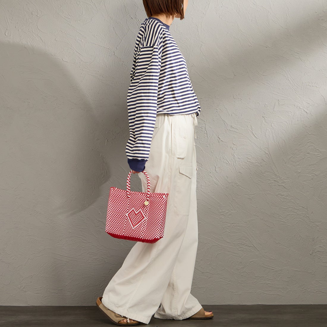 Letra [レトラ] メルカドバッグ (XXS) CHICA CORAZON [610751107] RED/WHT