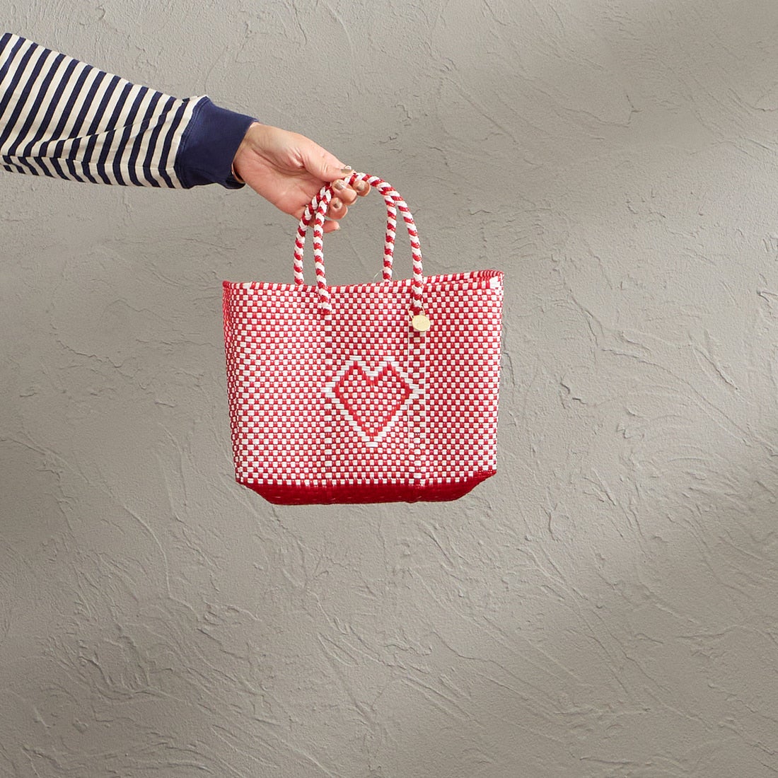 Letra [レトラ] メルカドバッグ (XXS) CHICA CORAZON [610751107] RED/WHT