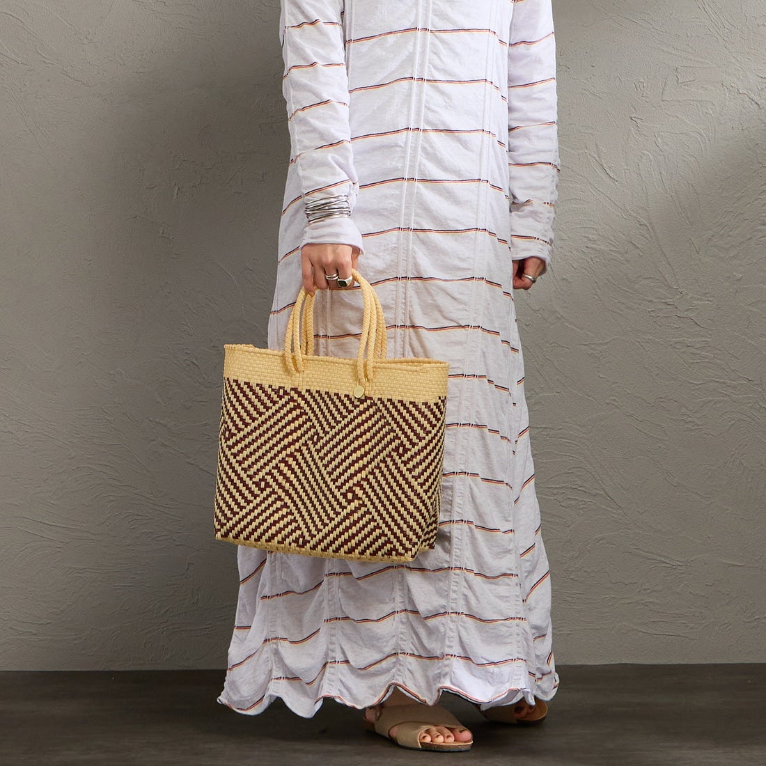 Letra [レトラ] メルカドバッグ (S) TAPETE [610725069] DK RED/CRM