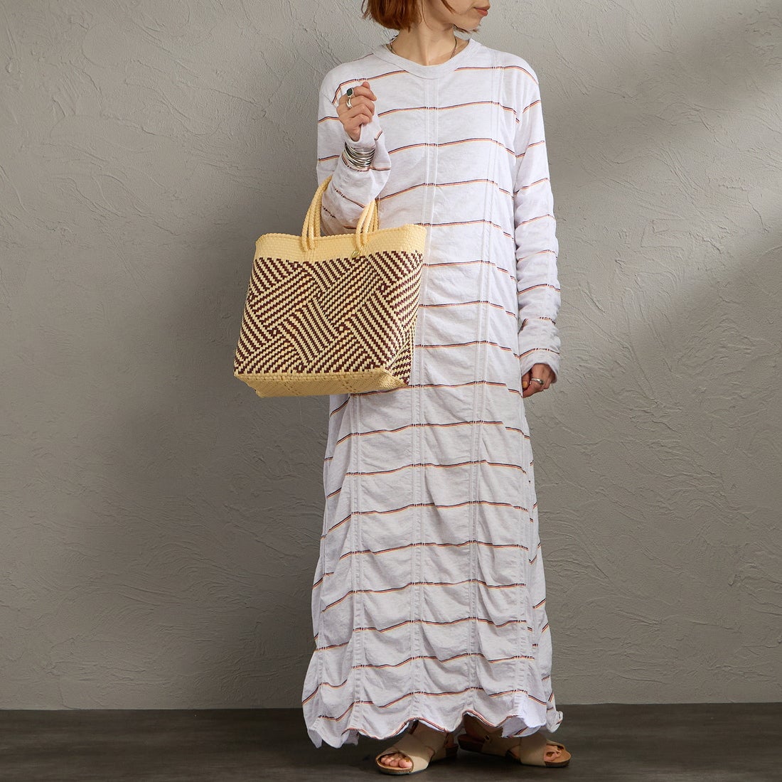 Letra [レトラ] メルカドバッグ (S) TAPETE [610725069] DK RED/CRM