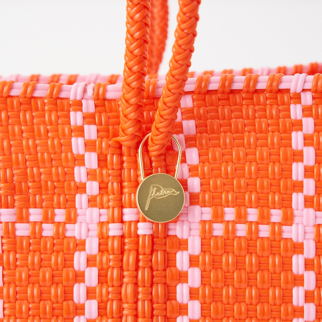 Letra [レトラ] メルカドバッグ (S) LATTICE [610725844] ORG/PNK