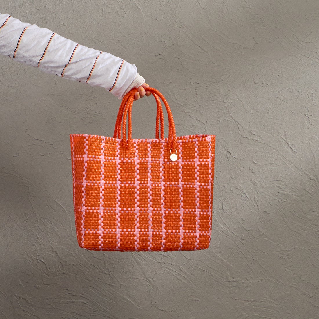 Letra [レトラ] メルカドバッグ (S) LATTICE [610725844] ORG/PNK