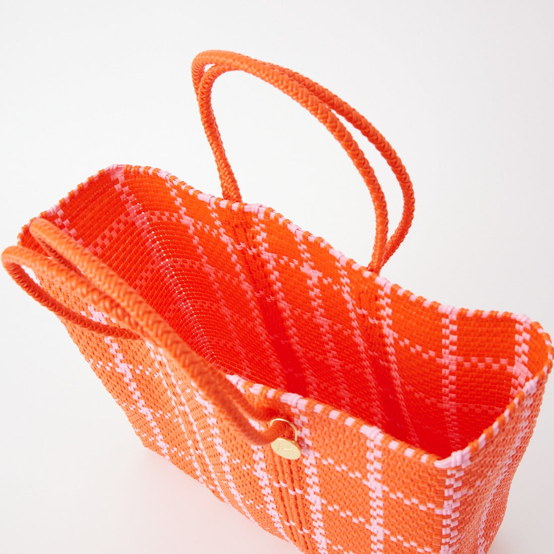 Letra [レトラ] メルカドバッグ (S) LATTICE [610725844] ORG/PNK