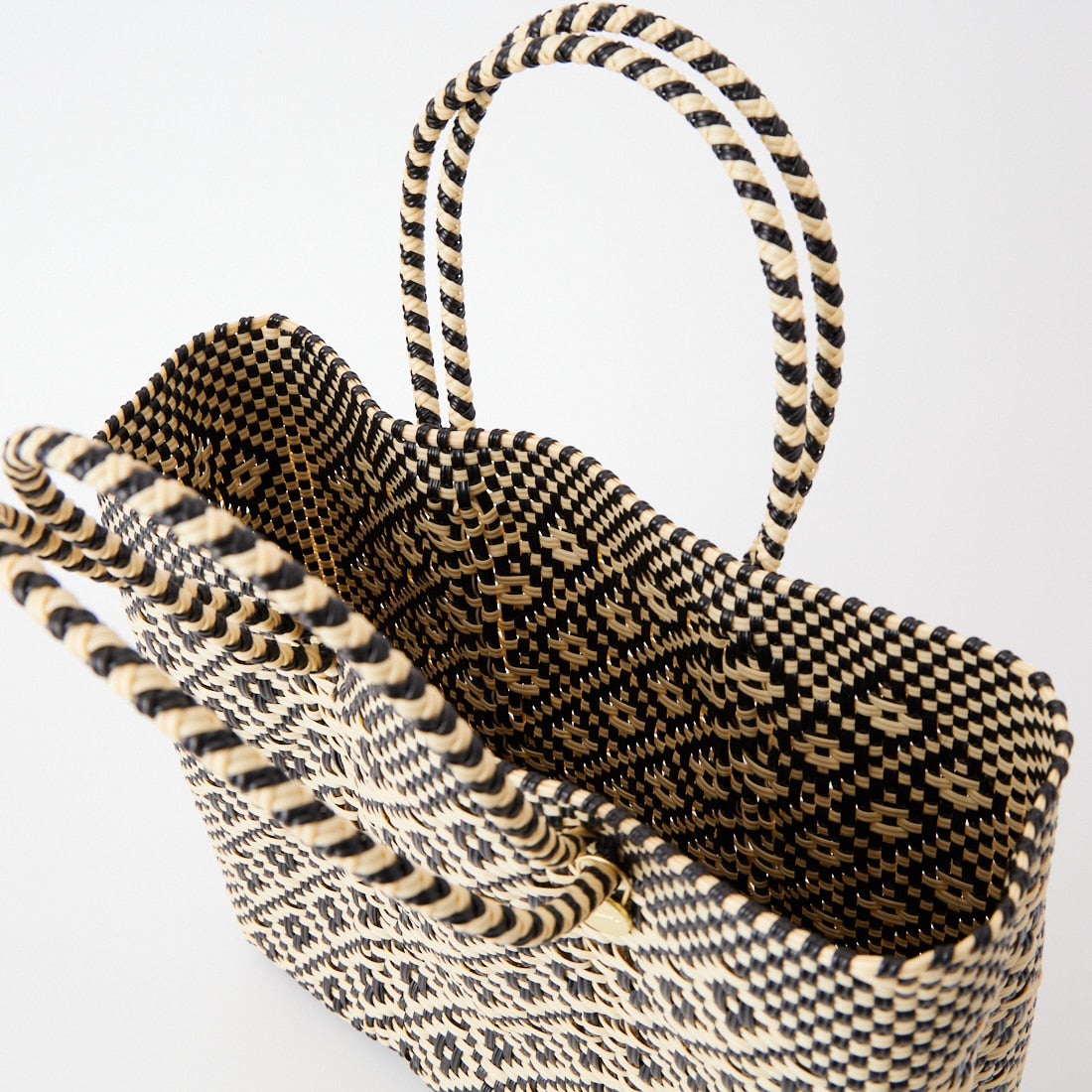 Letra [レトラ] メルカドバッグ (S) ROMBO [610720449] BLK/CRE S