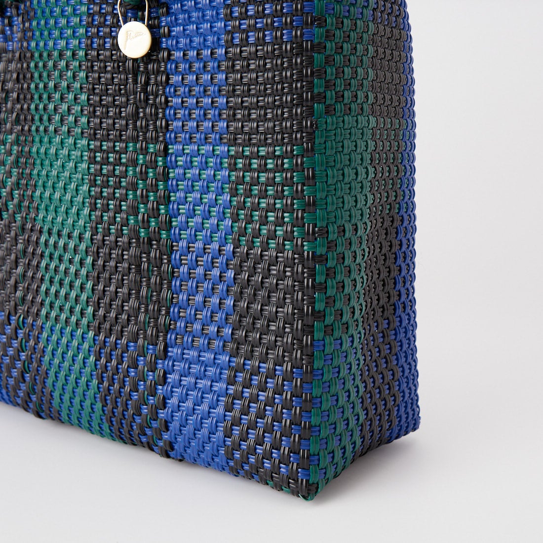 Letra [レトラ] メルカドバッグ (S) 3COLORS CHECK [610721001] BLK/DK GRN