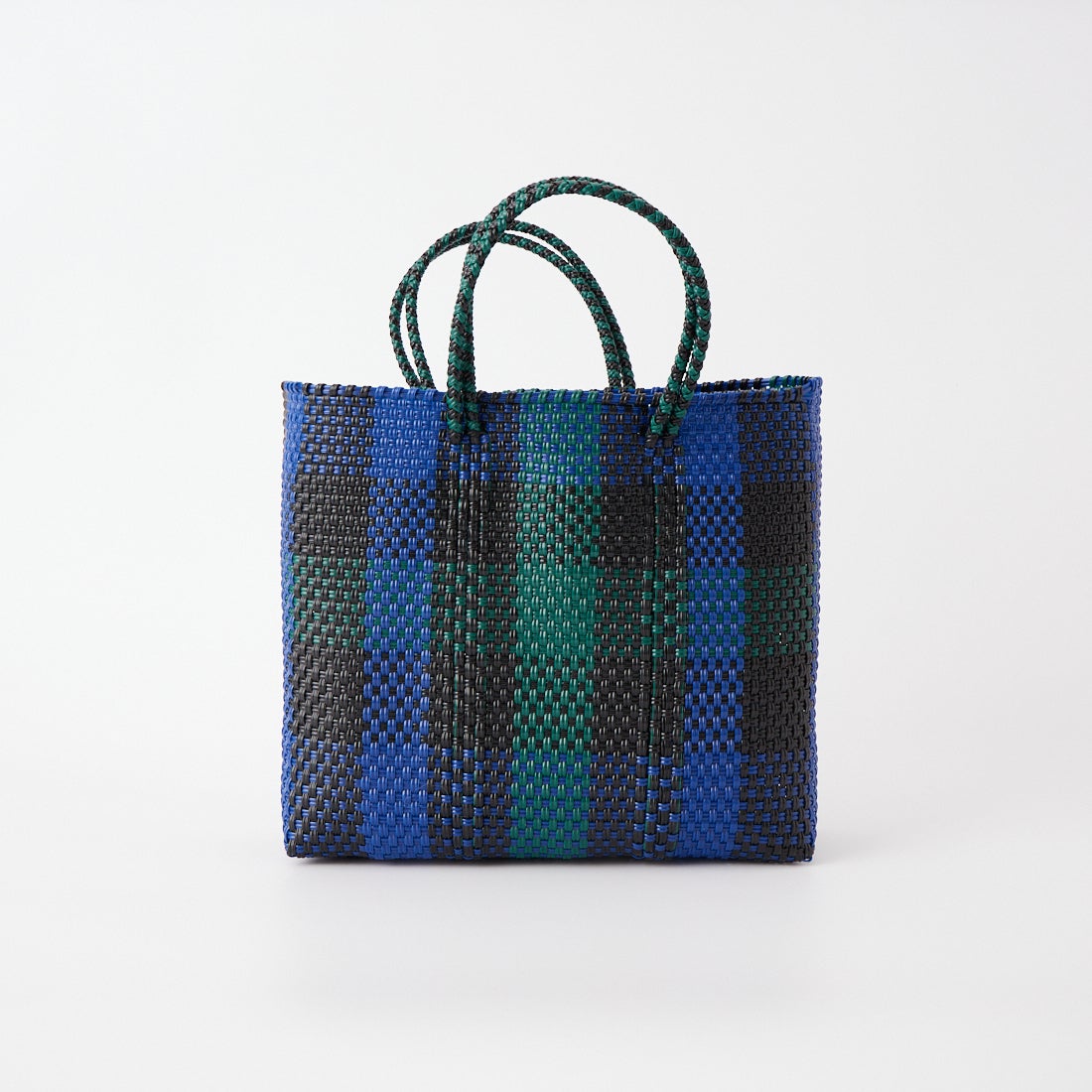 Letra [レトラ] メルカドバッグ (S) 3COLORS CHECK [610721001] BLK/DK GRN