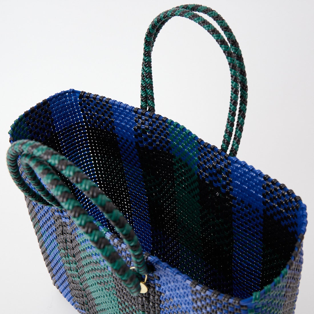 Letra [レトラ] メルカドバッグ (S) 3COLORS CHECK [610721001] BLK/DK GRN