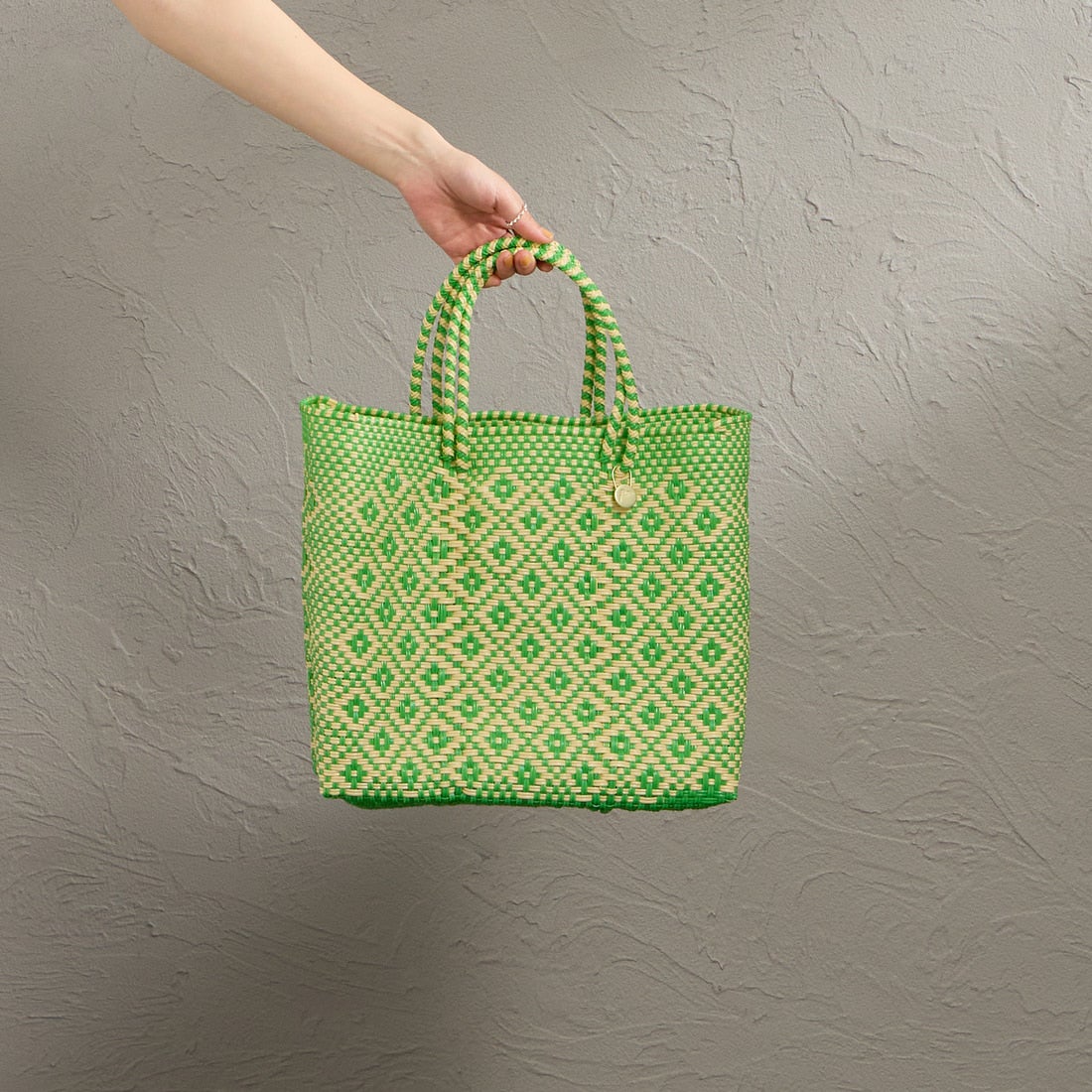 Letra [レトラ] メルカドバッグ (S) ROMBO [610720493] LT GRN/CRM