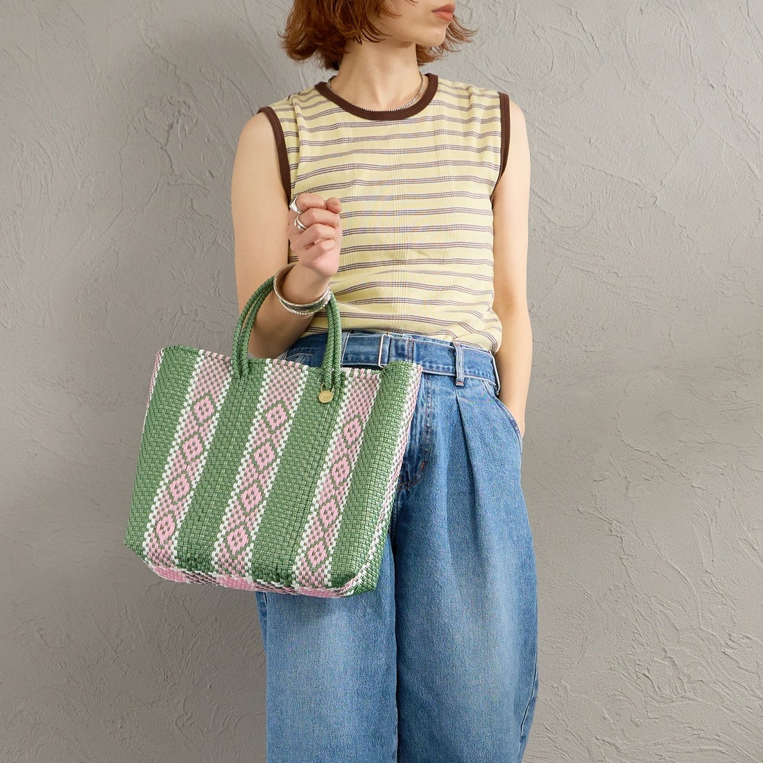 Letra [レトラ] メルカドバッグ (S) SERIE [610727117] MT GRN/PNK