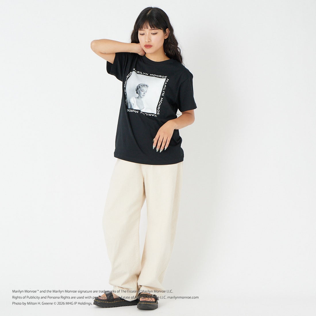 GOOD ROCK SPEED [グッドロックスピード] マリリン・モンロー ショートスリーブTシャツ [26MRM008W] BLACK