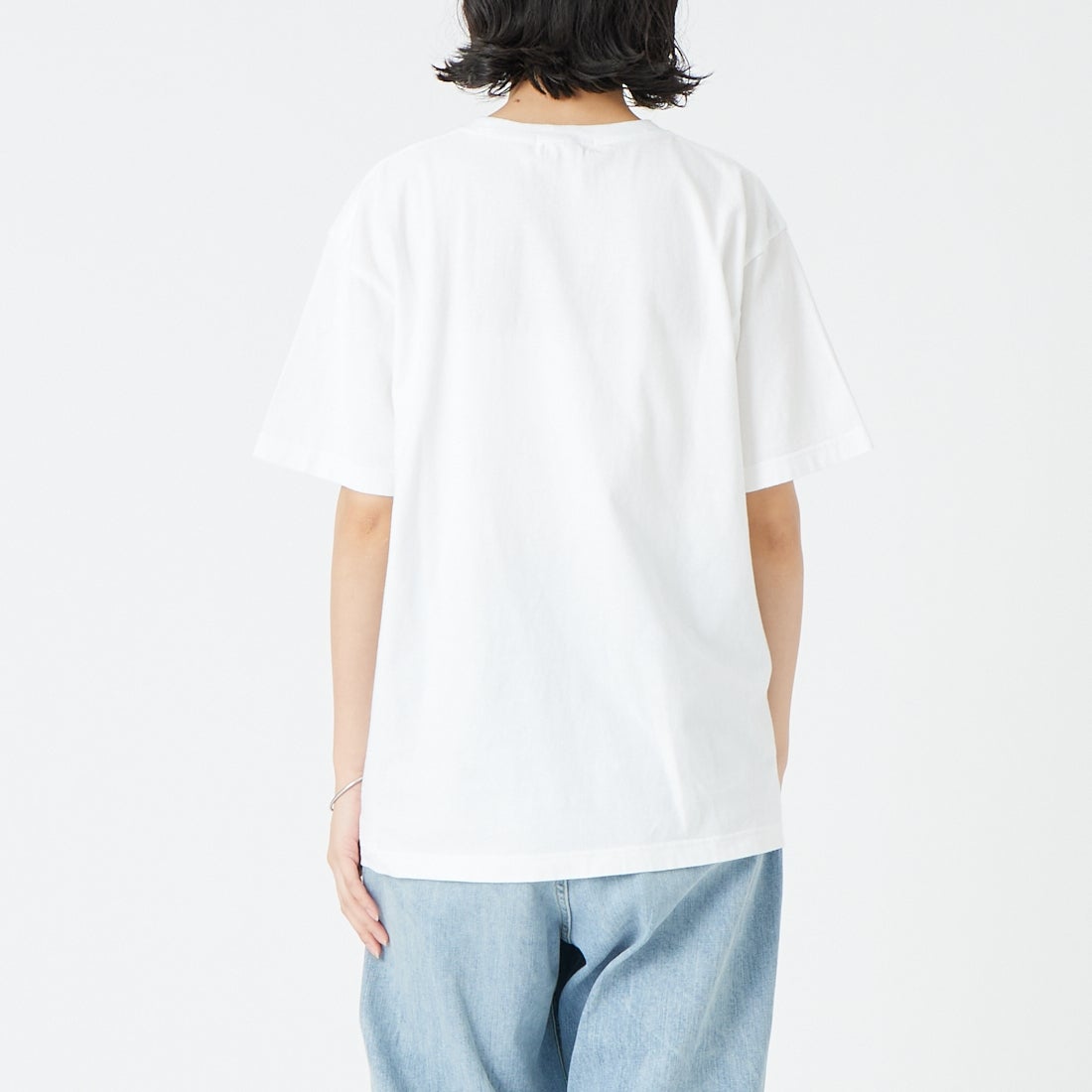 GOOD ROCK SPEED [グッドロックスピード] NYC ショートスリーブTシャツ [26NYC008W] WHITE &&モデル身長：162cm 着用サイズ：F&&