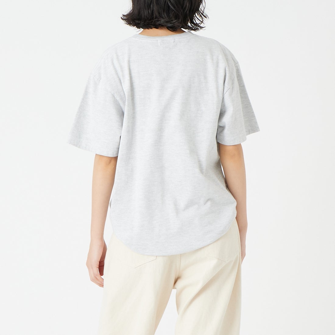 GOOD ROCK SPEED [グッドロックスピード] NYC ショートスリーブTシャツ [26NYC007W] ASH &&モデル身長：162cm 着用サイズ：F&&