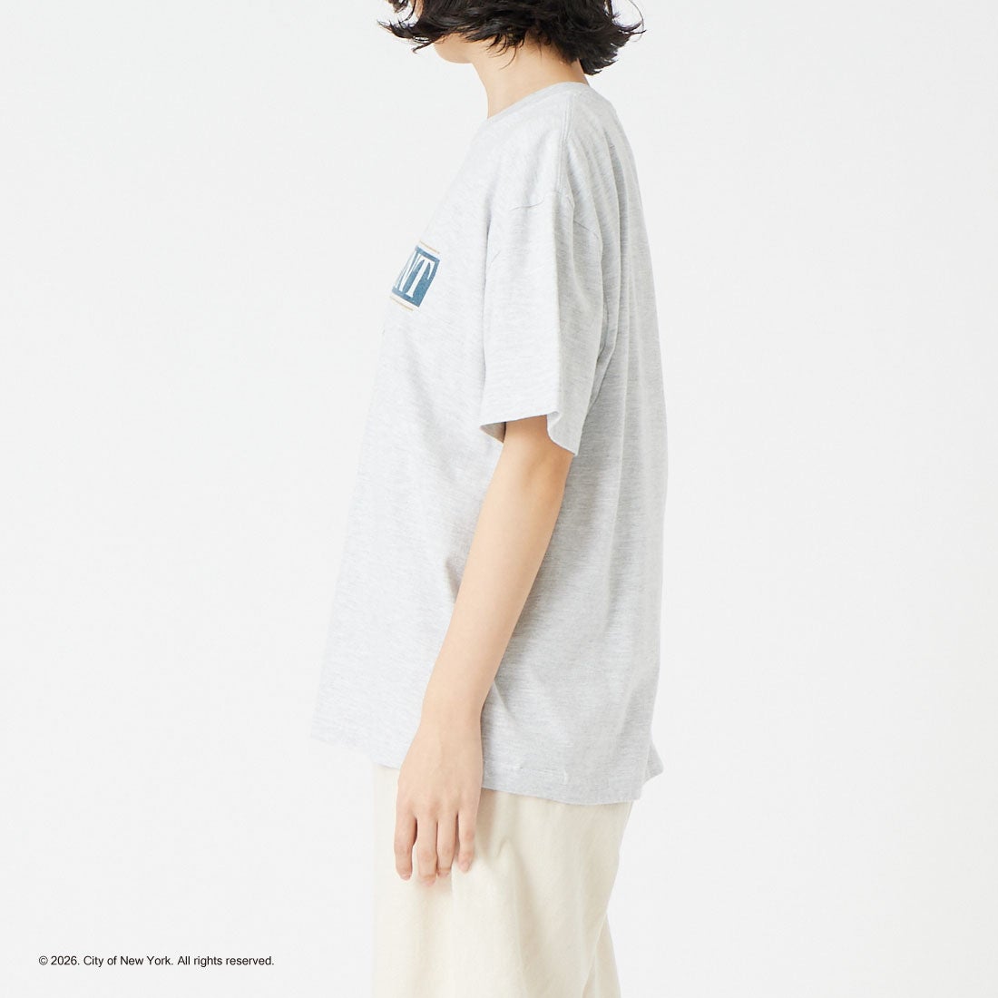 GOOD ROCK SPEED [グッドロックスピード] NYC ショートスリーブTシャツ [26NYC007W] ASH &&モデル身長：162cm 着用サイズ：F&&