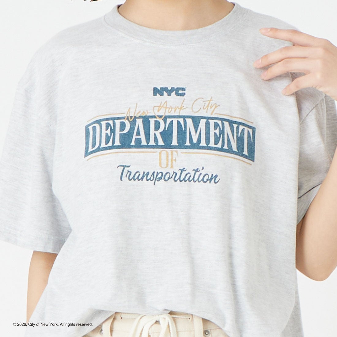 GOOD ROCK SPEED [グッドロックスピード] NYC ショートスリーブTシャツ [26NYC007W] ASH &&モデル身長：162cm 着用サイズ：F&&