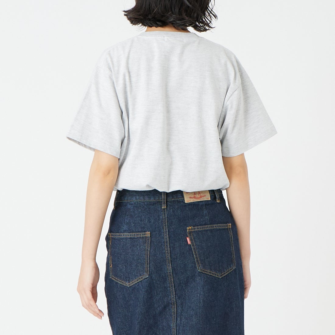 GOOD ROCK SPEED [グッドロックスピード] RANDY'S DONUTS プリントTシャツ [26RDN005W] ASH &&モデル身長：162cm 着用サイズ：F&&