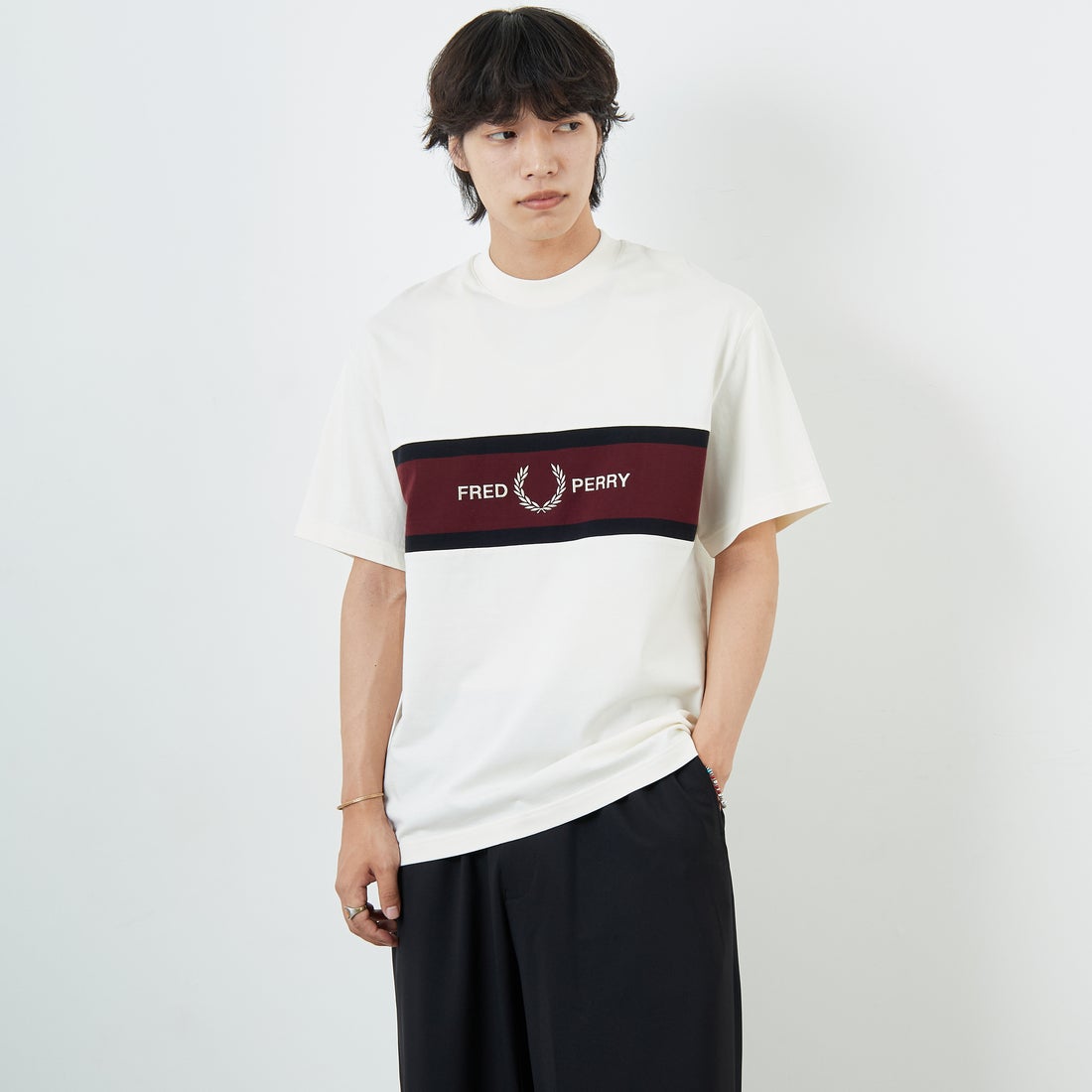 560 ECRU&&モデル身長：179cm 着用サイズ：M&&