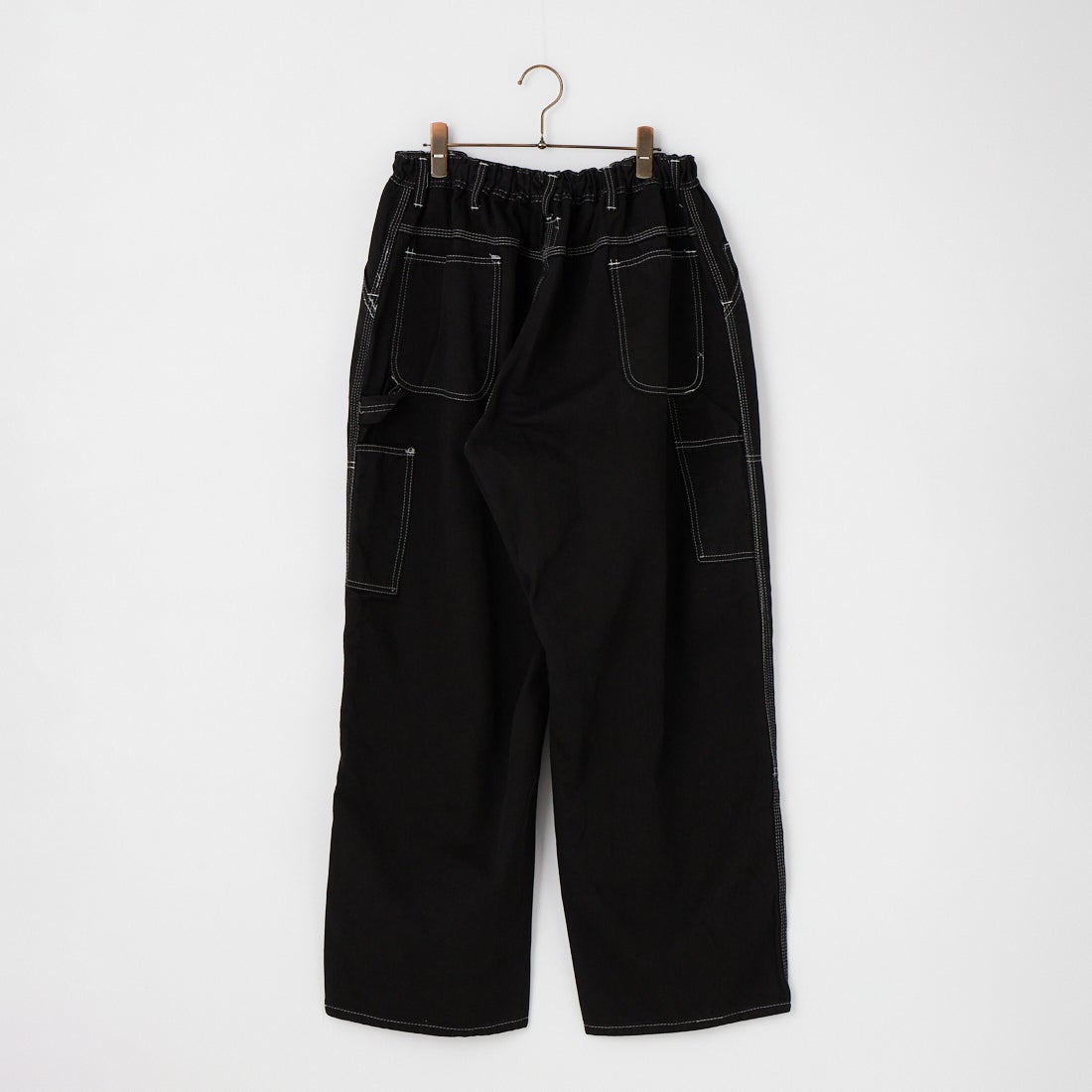 ODDMENT [オッドメント] ビッグペインターダブルニーパンツ [BIG-PAINTER-DOUBLE] DYED BLACK