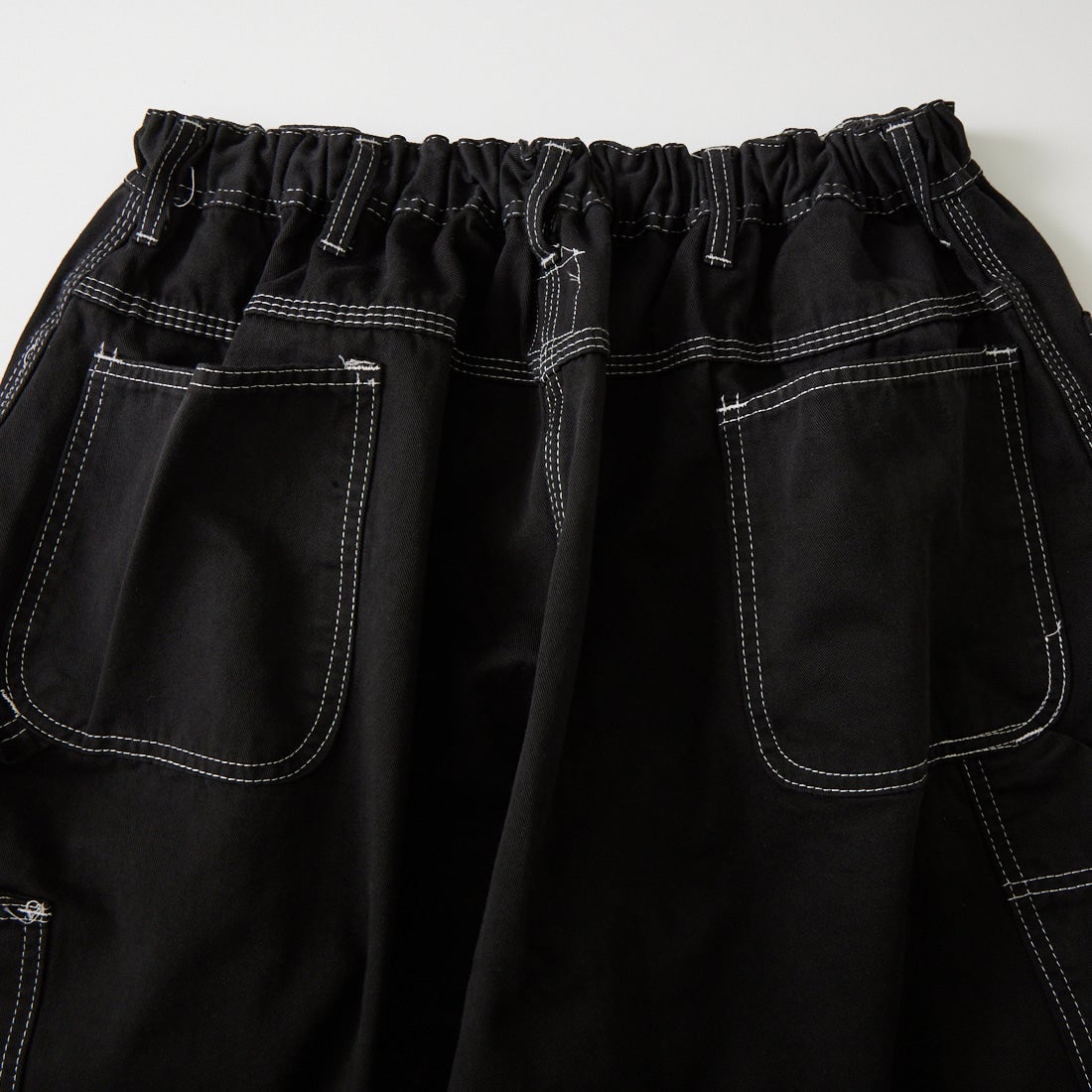 ODDMENT [オッドメント] ビッグペインターダブルニーパンツ [BIG-PAINTER-DOUBLE] DYED BLACK