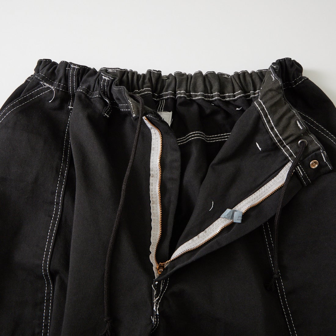 ODDMENT [オッドメント] ビッグペインターダブルニーパンツ [BIG-PAINTER-DOUBLE] DYED BLACK