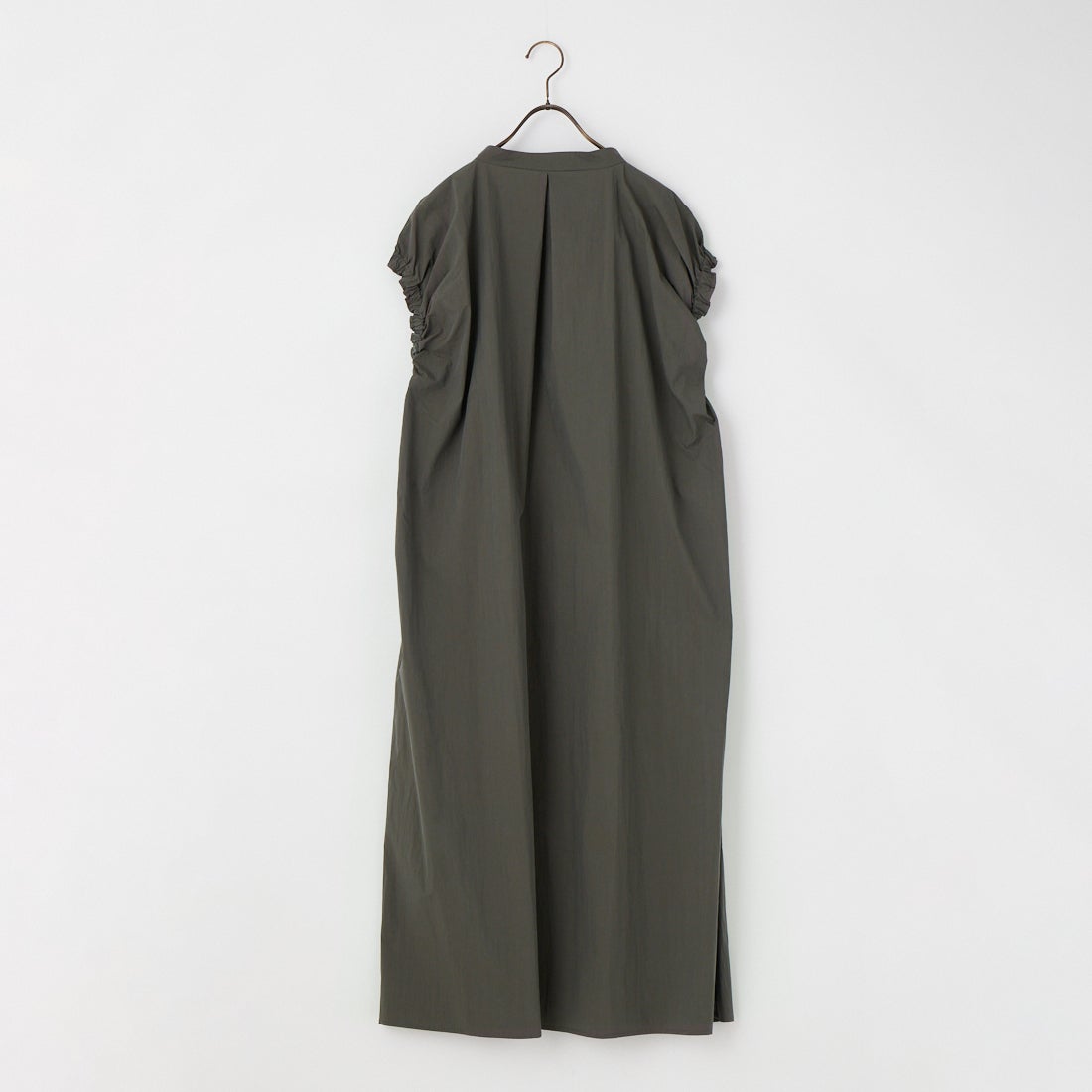 DIGNITE COLLIER [ディニテコリエ] 袖ギャザースナップワンピース [80268706] 003 ﾁｬｺｰﾙ