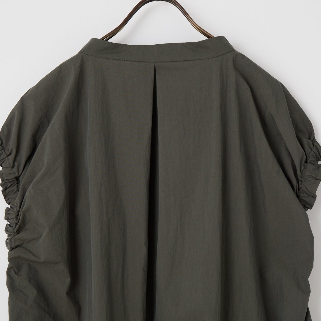 DIGNITE COLLIER [ディニテコリエ] 袖ギャザースナップワンピース [80268706] 003 ﾁｬｺｰﾙ