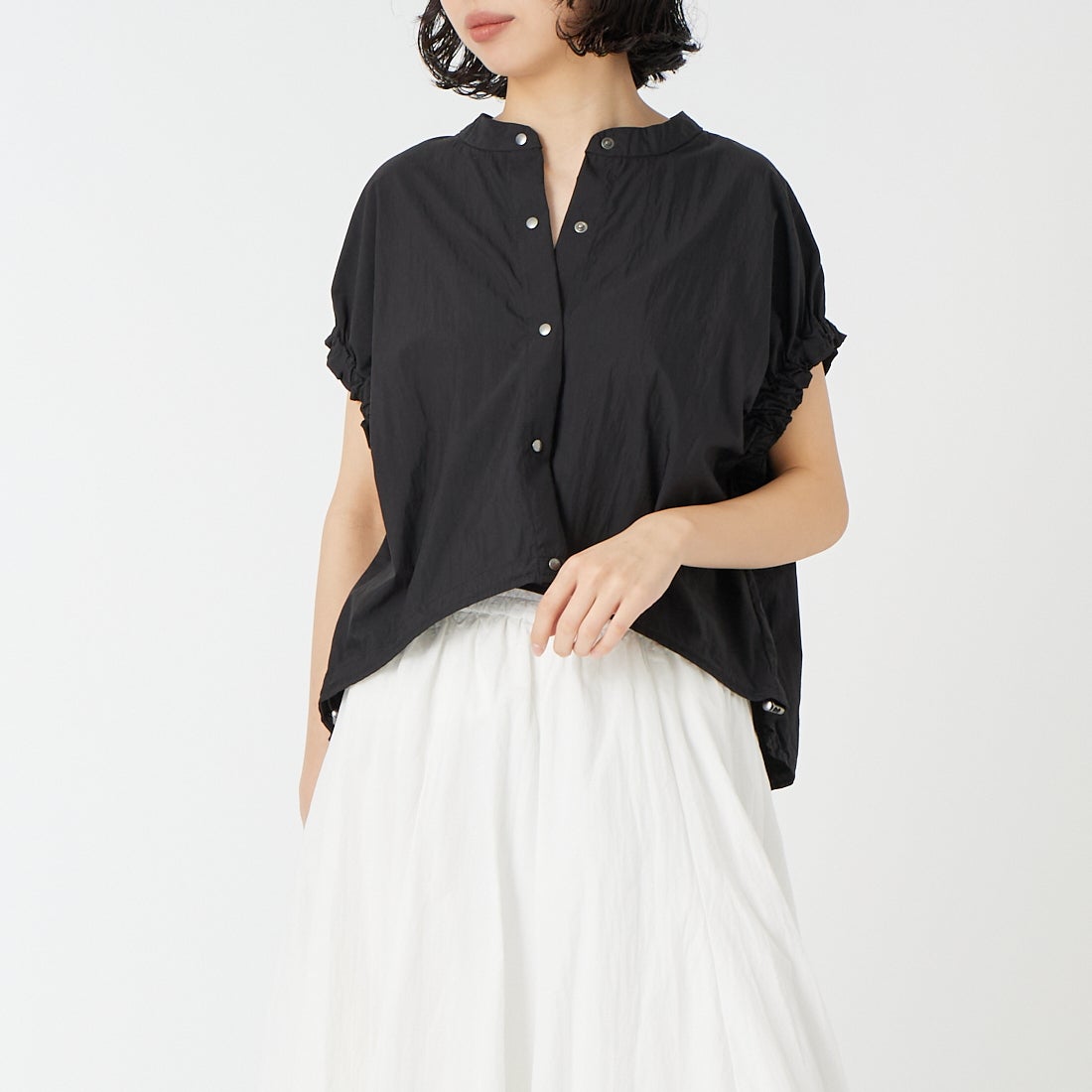 004 ﾌﾞﾗｯｸ&&モデル身長：162cm 着用サイズ：F&&