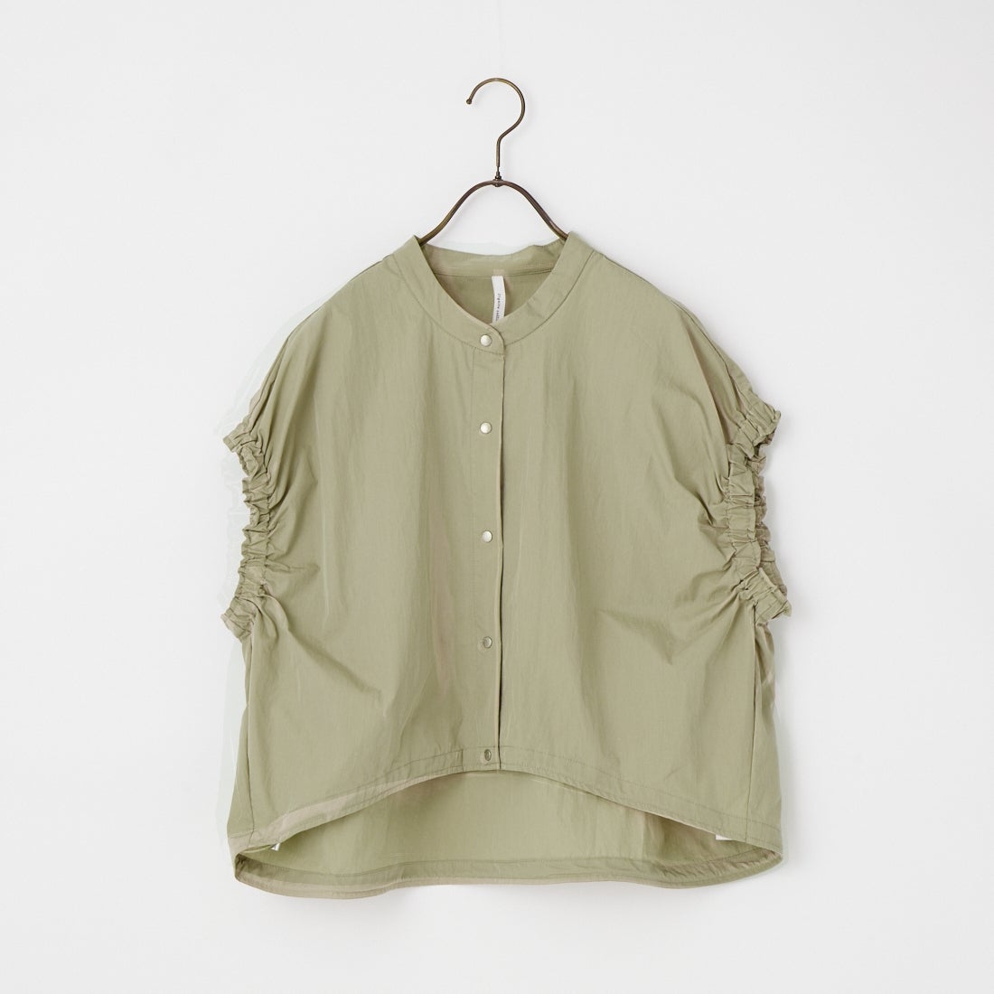 DIGNITE COLLIER [ディニテコリエ] ショートスナップブラウス [80268705] 001 ｸﾞﾚｰ