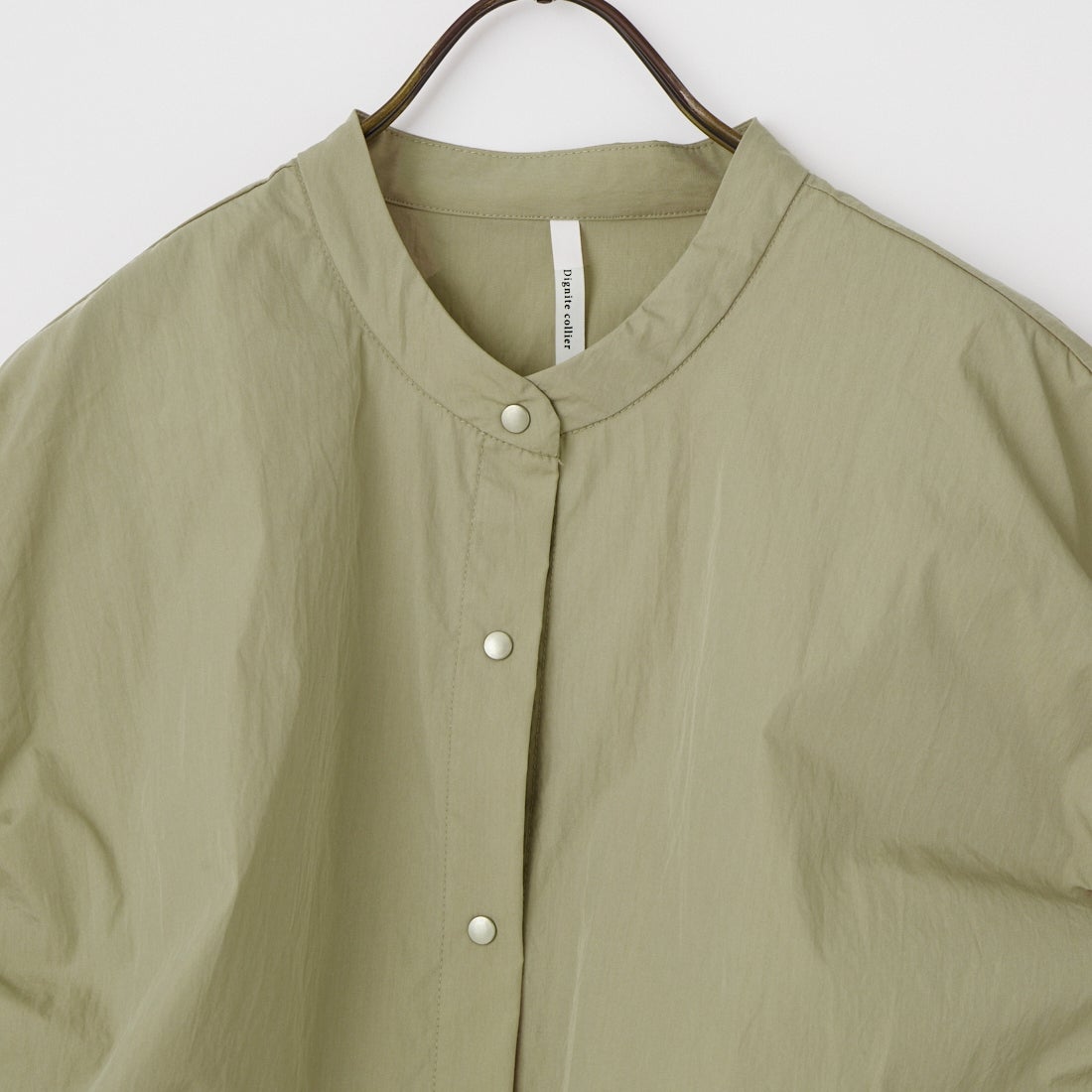 DIGNITE COLLIER [ディニテコリエ] ショートスナップブラウス [80268705] 001 ｸﾞﾚｰ