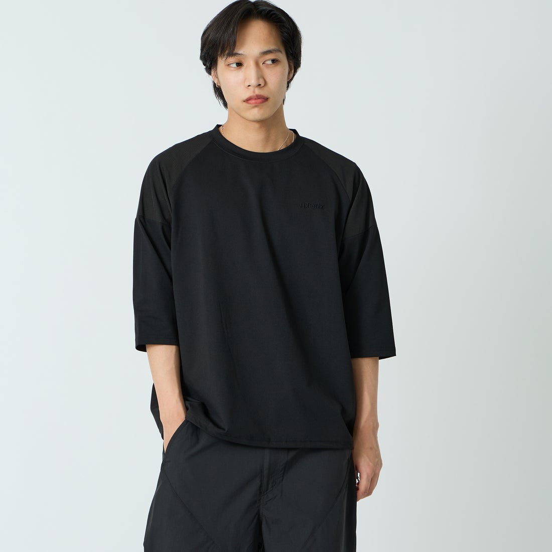 BLACK&&モデル身長：179cm 着用サイズ：L&&