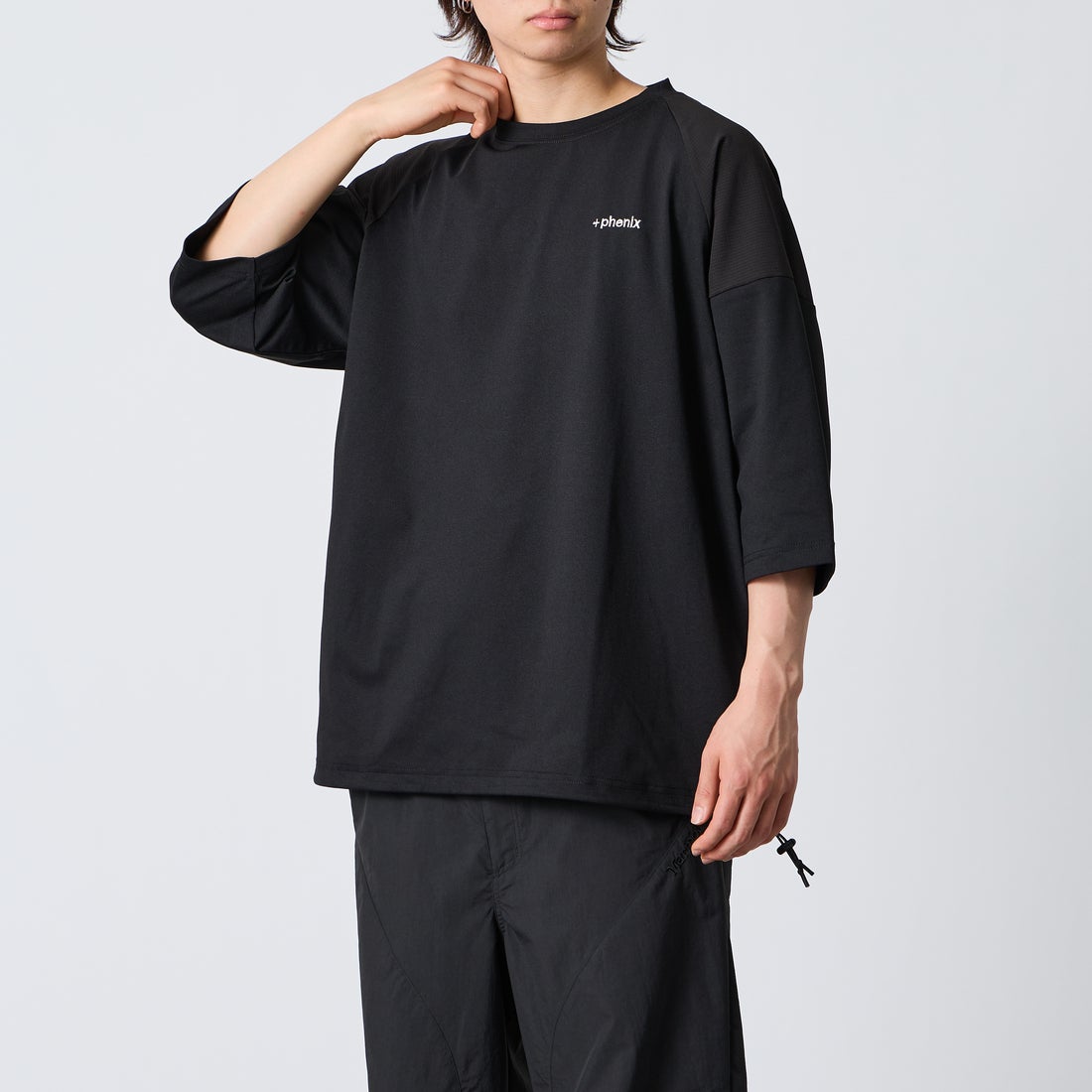 BLACK&&モデル身長：177cm 着用サイズ：XL&&