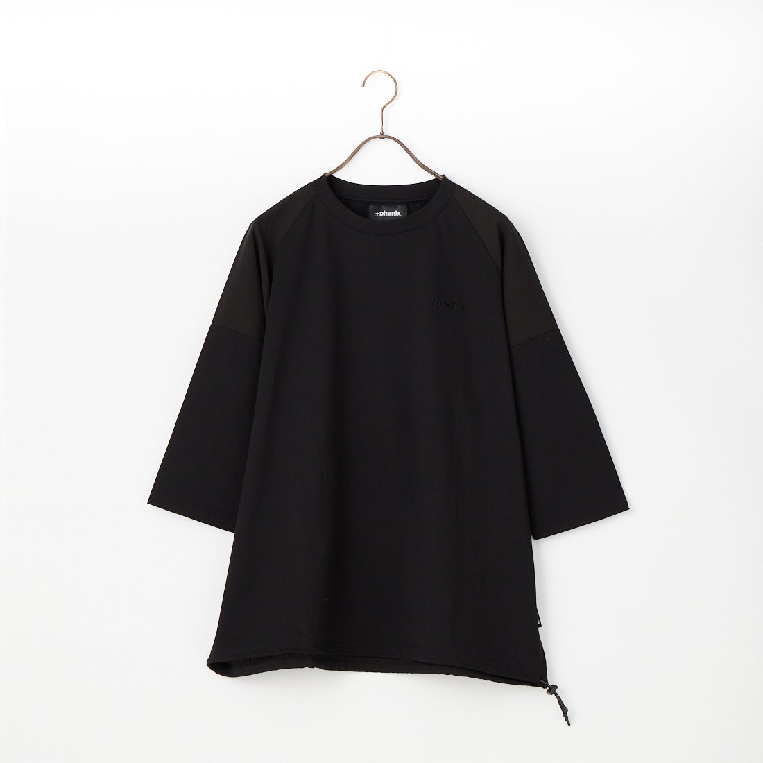 +phenix [プラスフェニックス] 別注 エアメッシュコンビ 7分袖Tシャツ [POT-26015IN-JF] BLACK