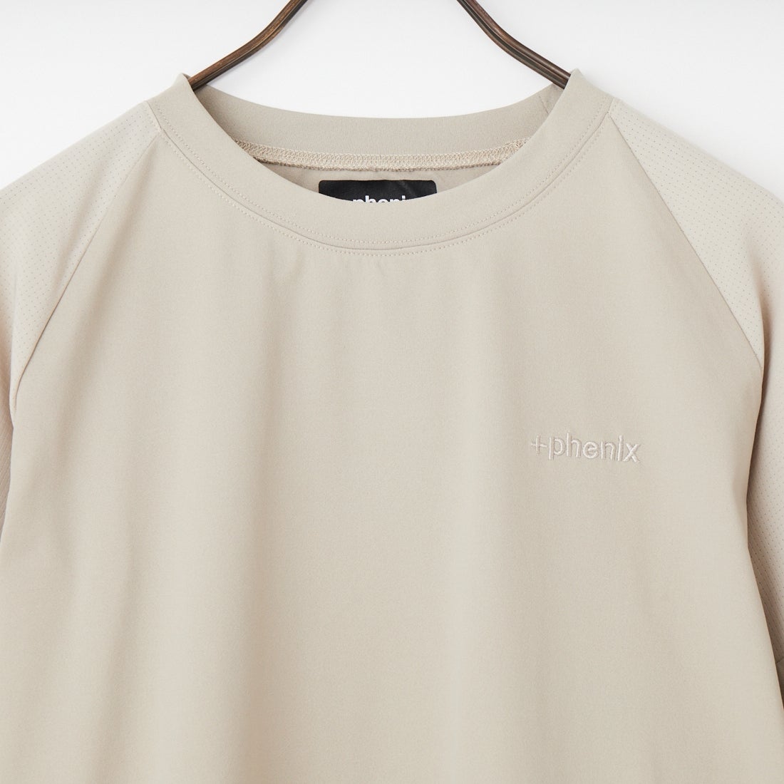 +phenix [プラスフェニックス] 別注 エアメッシュコンビ 7分袖Tシャツ [POT-26015IN-JF] GREIGE