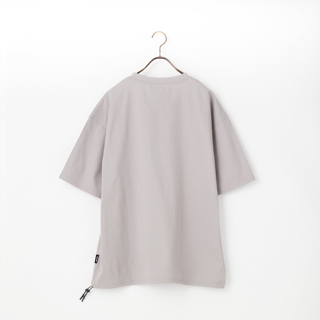 +phenix [プラスフェニックス] 別注 ワンポイント刺繍ロゴ ドローコードTシャツ [POT-26013IN-JF] GREY