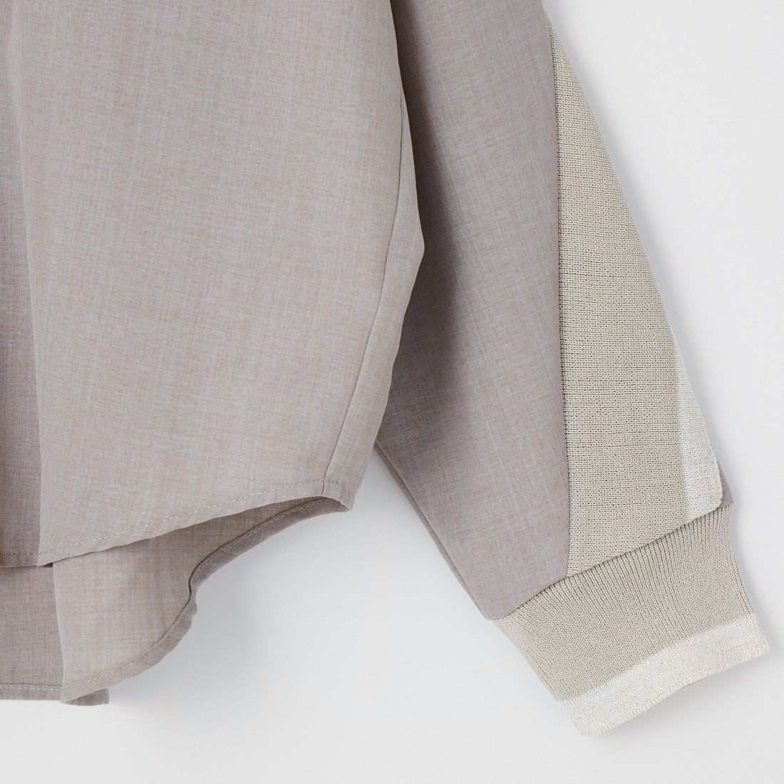 Jf Ready Made [ジェイエフレディメイド] 麻調バックヨークテープ切替ブラウス [4126126] ｸﾞﾚｰ