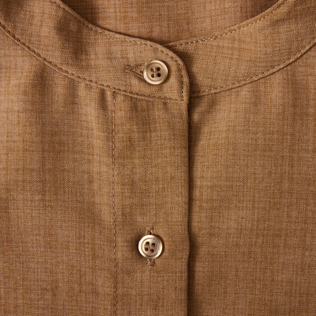 Jf Ready Made [ジェイエフレディメイド] 麻調バックヨークテープ切替ブラウス [4126126] ｷｬﾒﾙ